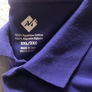 Men’s 3XL Egyptian Cotton Purple Polo Shirt